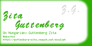 zita guttenberg business card